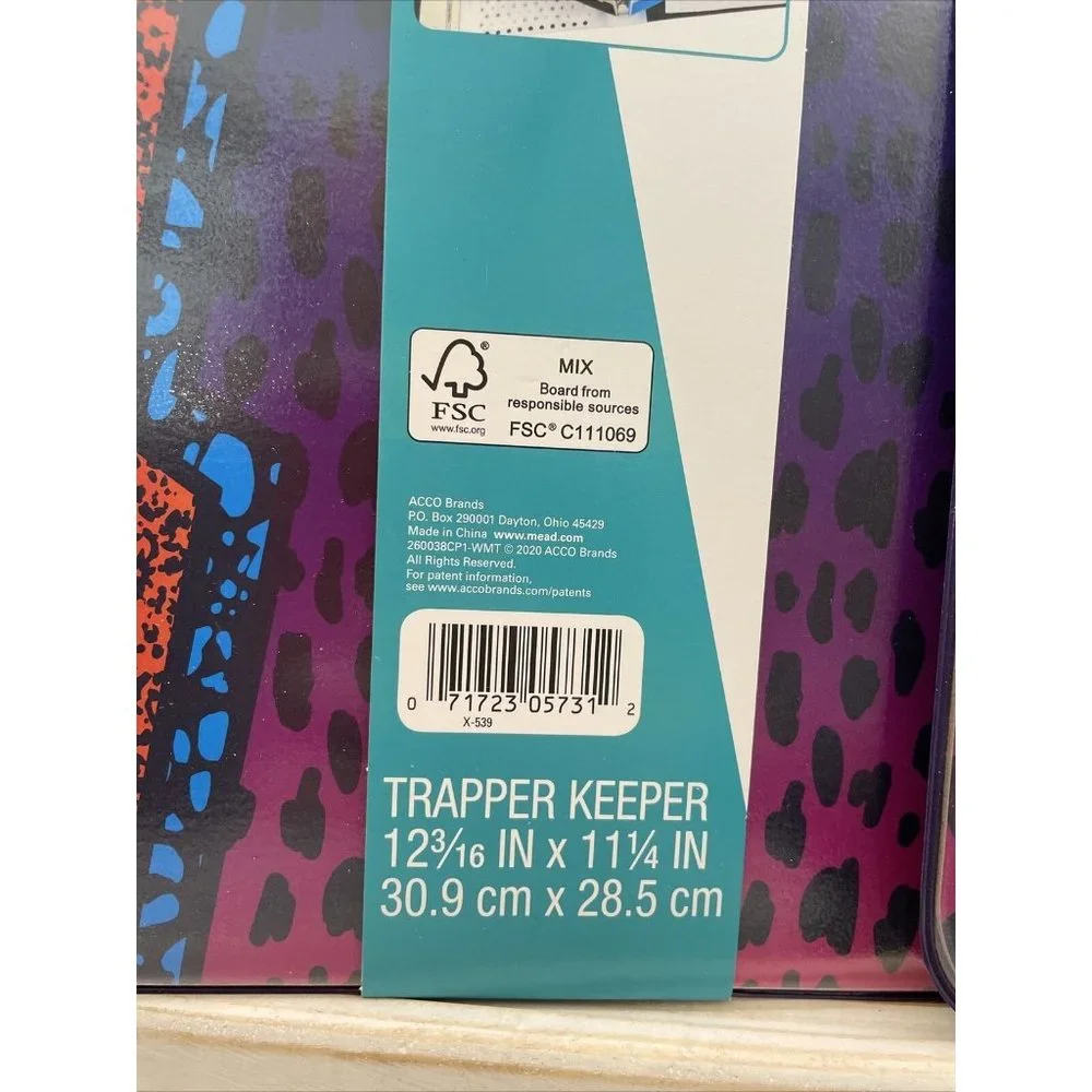 Mead Trapper Keeper Binder Animal Print 90s Retro Throwback 2020 Edition - NEW